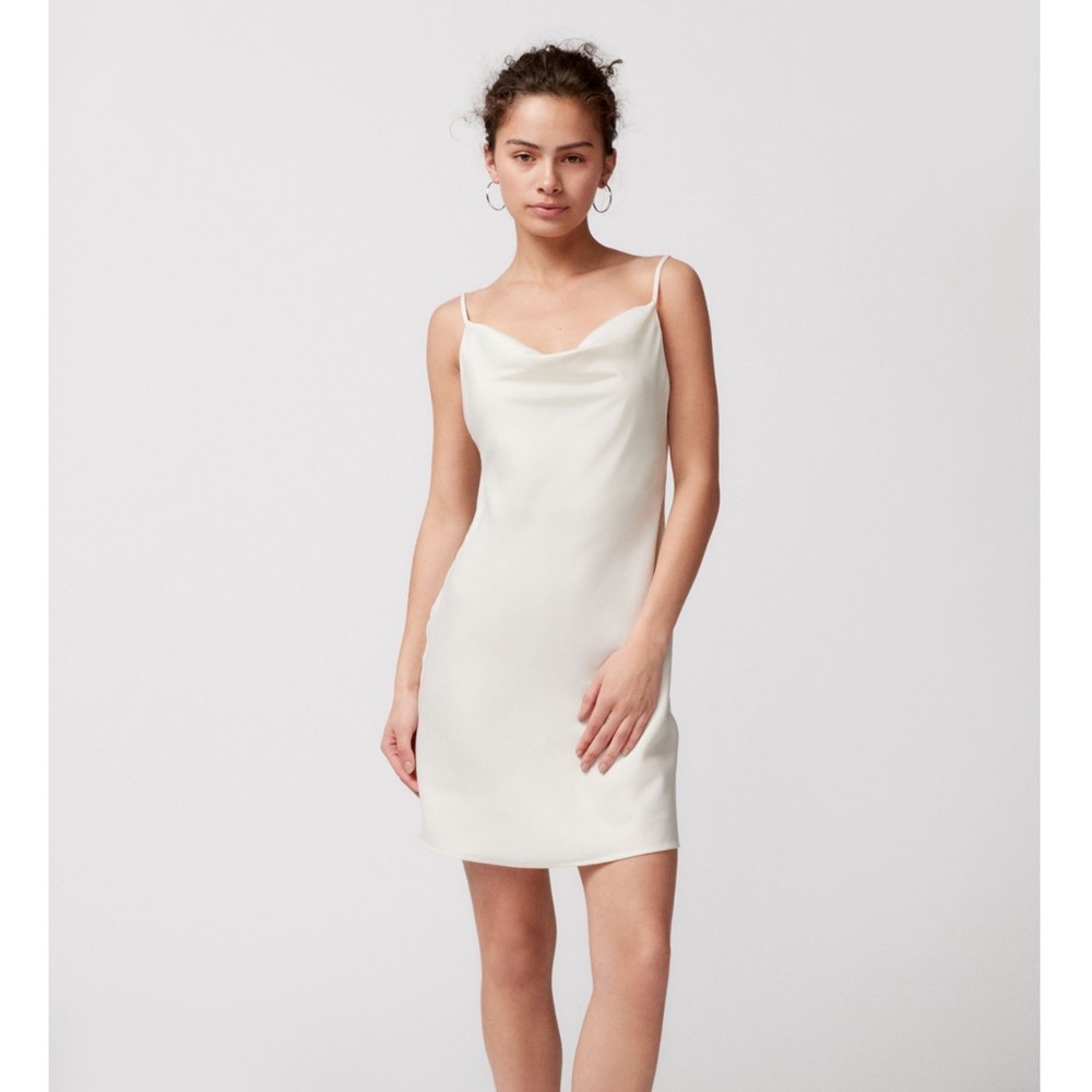 White Satin Slip Dress